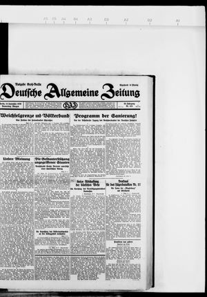 Deutsche allgemeine Zeitung vom 19.09.1929