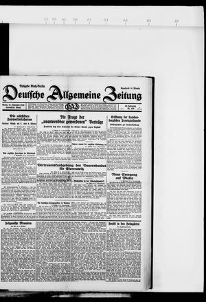 Deutsche allgemeine Zeitung vom 21.09.1929