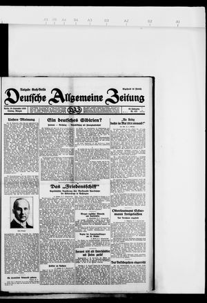 Deutsche allgemeine Zeitung vom 29.09.1929