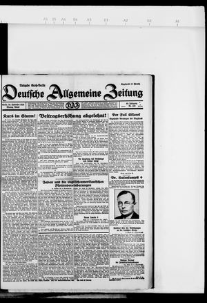 Deutsche allgemeine Zeitung on Sep 30, 1929