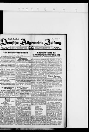 Deutsche allgemeine Zeitung on Oct 4, 1929