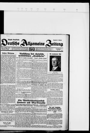 Deutsche allgemeine Zeitung vom 10.10.1929