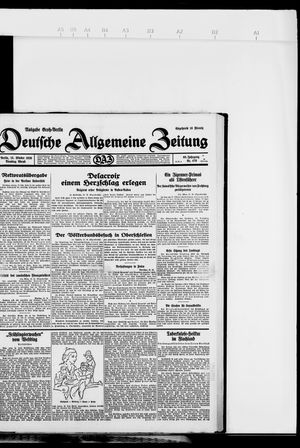 Deutsche allgemeine Zeitung vom 15.10.1929