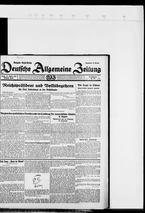 Deutsche allgemeine Zeitung vom 16.10.1929