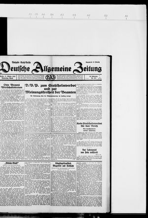 Deutsche allgemeine Zeitung on Oct 17, 1929