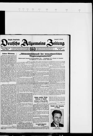 Deutsche allgemeine Zeitung vom 18.10.1929