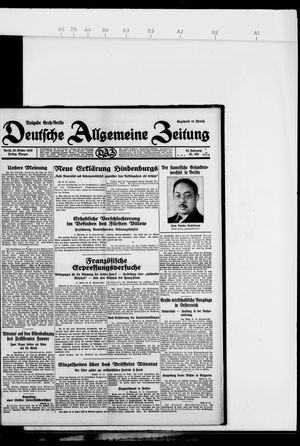 Deutsche allgemeine Zeitung vom 25.10.1929