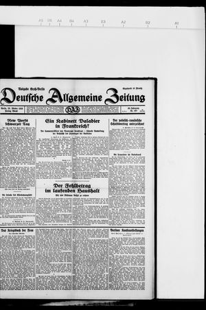 Deutsche allgemeine Zeitung on Oct 25, 1929