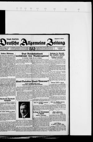 Deutsche allgemeine Zeitung on Oct 26, 1929