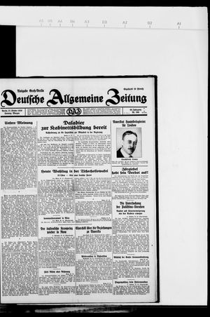 Deutsche allgemeine Zeitung vom 27.10.1929