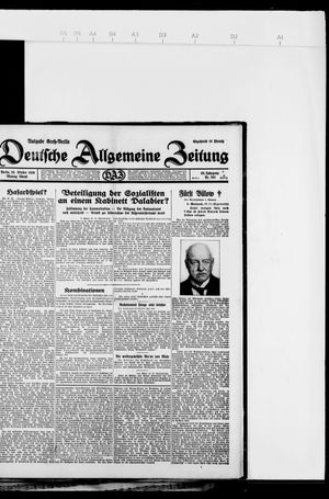 Deutsche allgemeine Zeitung vom 28.10.1929