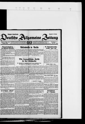 Deutsche allgemeine Zeitung vom 29.10.1929