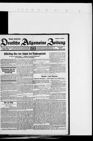Deutsche allgemeine Zeitung vom 30.10.1929