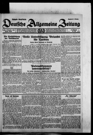 Deutsche allgemeine Zeitung vom 01.11.1929