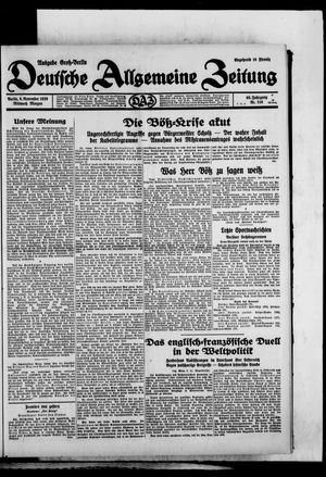 Deutsche allgemeine Zeitung vom 06.11.1929