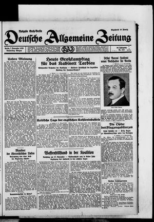 Deutsche allgemeine Zeitung vom 07.11.1929