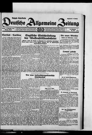 Deutsche allgemeine Zeitung on Nov 11, 1929