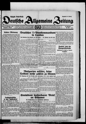 Deutsche allgemeine Zeitung vom 16.11.1929
