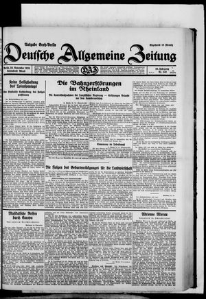 Deutsche allgemeine Zeitung vom 23.11.1929