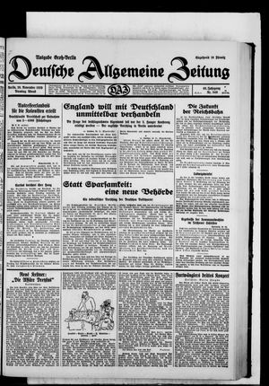 Deutsche allgemeine Zeitung vom 26.11.1929