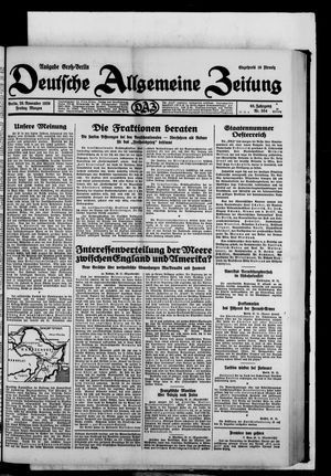 Deutsche allgemeine Zeitung vom 29.11.1929