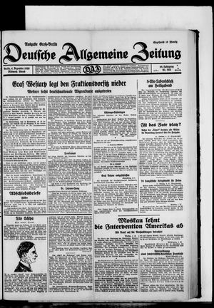 Deutsche allgemeine Zeitung vom 04.12.1929