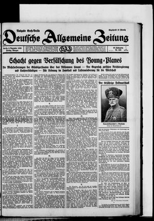 Deutsche allgemeine Zeitung on Dec 6, 1929