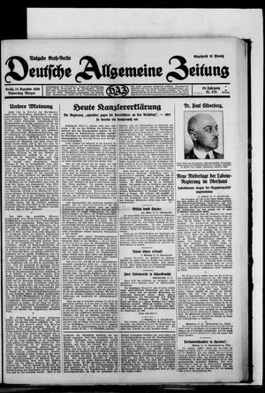 Deutsche allgemeine Zeitung vom 12.12.1929