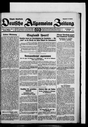Deutsche allgemeine Zeitung vom 15.12.1929