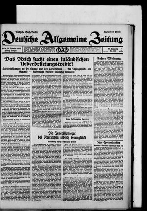 Deutsche allgemeine Zeitung vom 20.12.1929