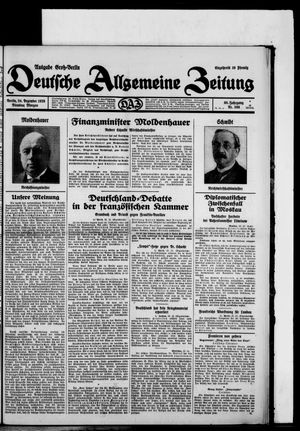 Deutsche allgemeine Zeitung vom 24.12.1929