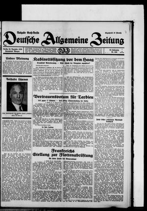 Deutsche allgemeine Zeitung vom 28.12.1929