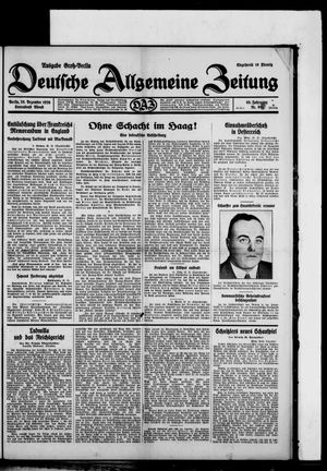 Deutsche allgemeine Zeitung vom 28.12.1929