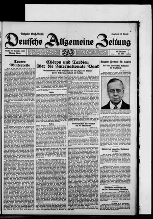 Deutsche allgemeine Zeitung vom 30.12.1929