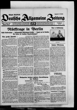 Deutsche allgemeine Zeitung vom 08.01.1930