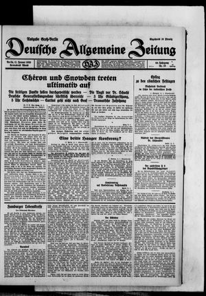 Deutsche allgemeine Zeitung vom 11.01.1930