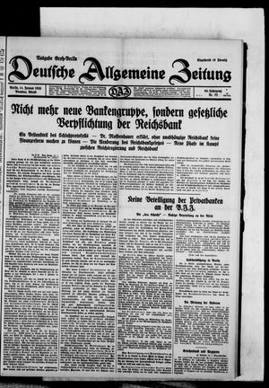 Deutsche allgemeine Zeitung on Jan 14, 1930