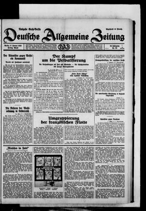 Deutsche allgemeine Zeitung on Jan 17, 1930