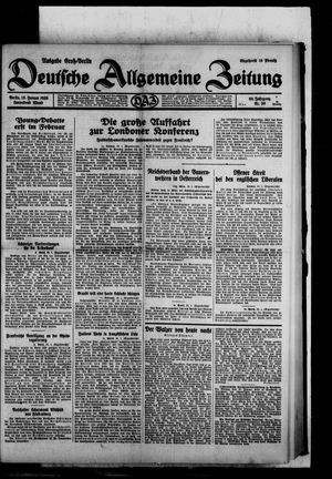 Deutsche allgemeine Zeitung on Jan 18, 1930