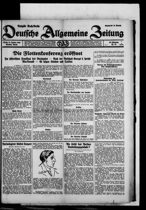 Deutsche allgemeine Zeitung vom 21.01.1930