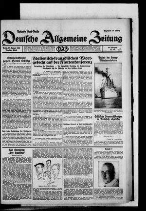 Deutsche allgemeine Zeitung vom 28.01.1930