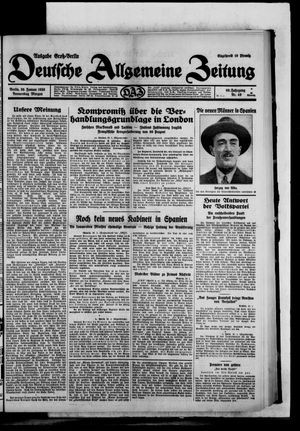 Deutsche allgemeine Zeitung vom 30.01.1930