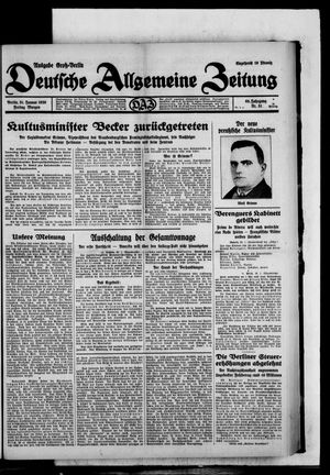 Deutsche allgemeine Zeitung on Jan 31, 1930