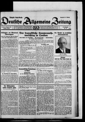 Deutsche allgemeine Zeitung vom 31.01.1930