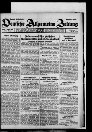 Deutsche allgemeine Zeitung vom 02.02.1930