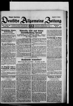 Deutsche allgemeine Zeitung on Feb 7, 1930