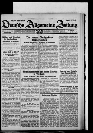 Deutsche allgemeine Zeitung vom 12.02.1930