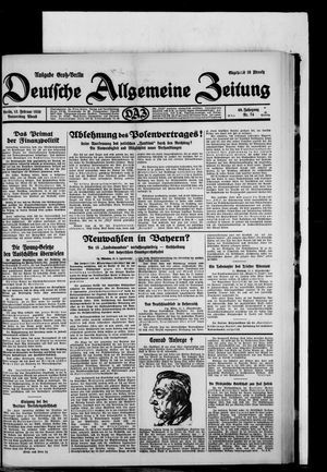 Deutsche allgemeine Zeitung vom 13.02.1930