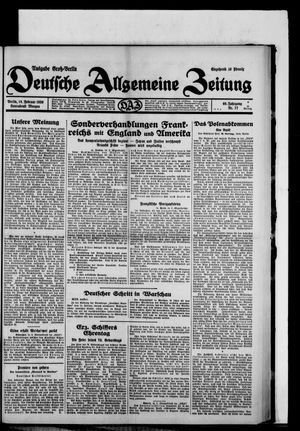 Deutsche allgemeine Zeitung vom 15.02.1930