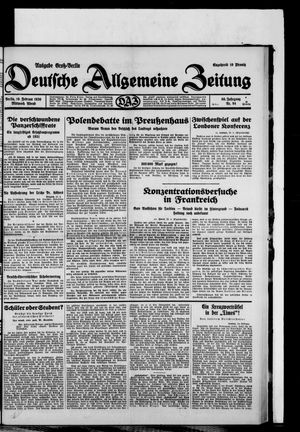 Deutsche allgemeine Zeitung vom 19.02.1930